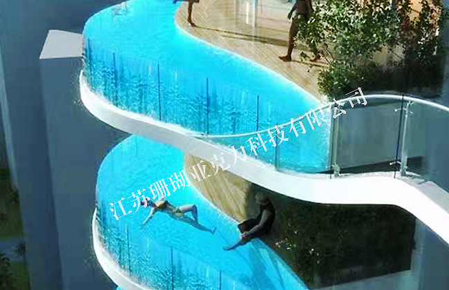 Double-decker acrylic pool
