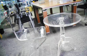 Acrylic office table and chair